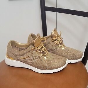 Michael Kors - gold sparkle sneakers